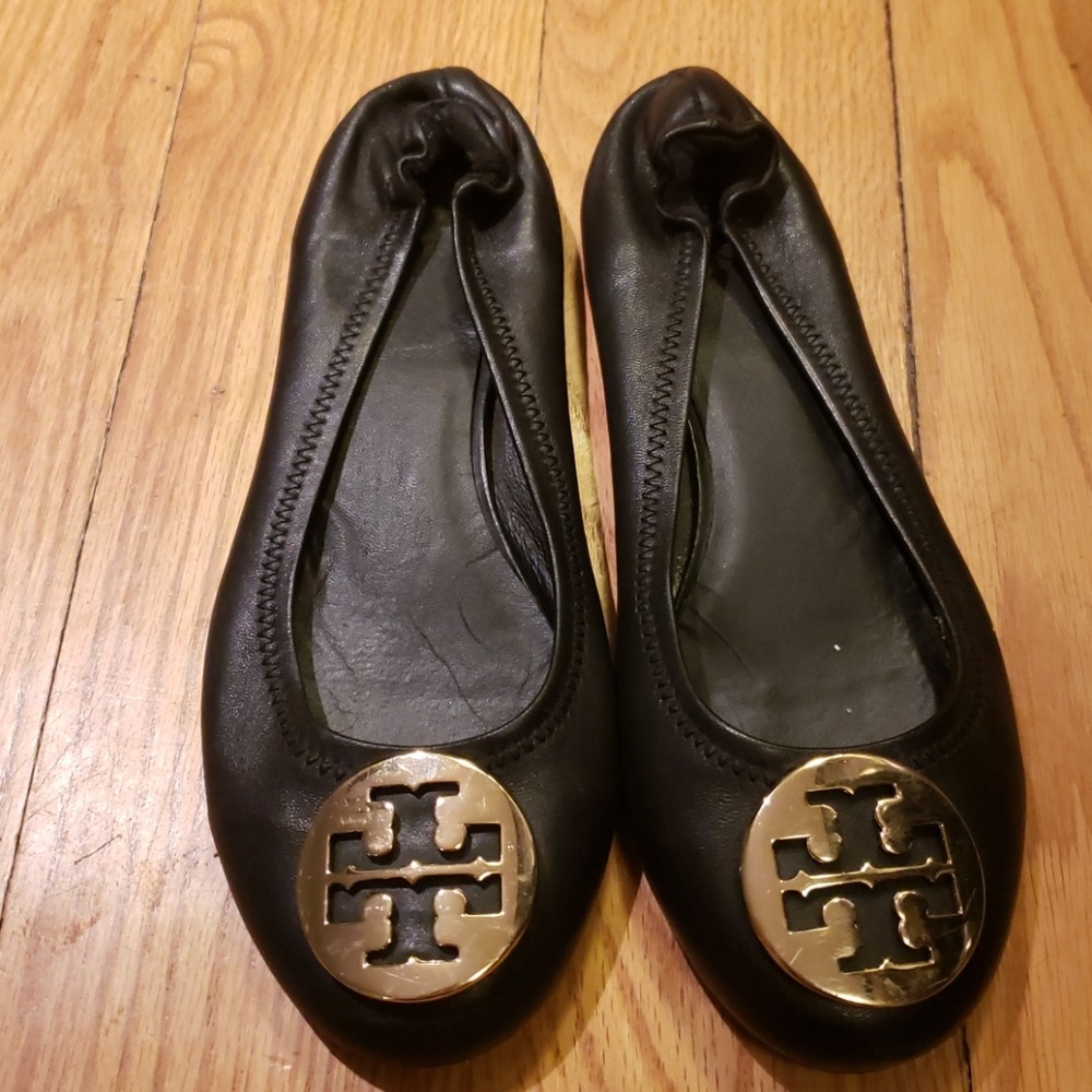 Tory Burch Minnie black flats